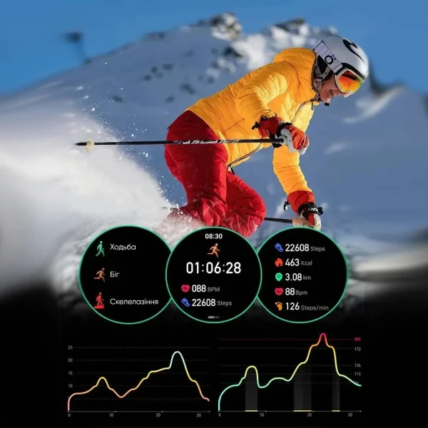 Смарт часы Modfit Expedition Compass Black-Orange фото 13