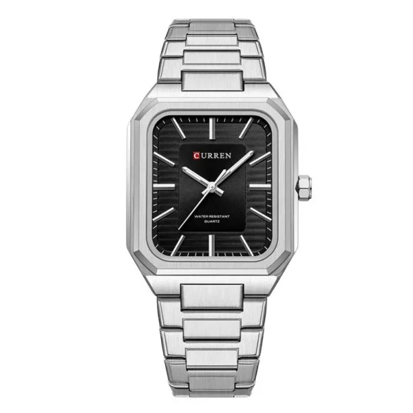 Чоловічий годинник Curren 8457 Silver-Black фото 1