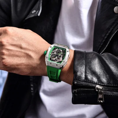 Чоловічий годинник Pagani Design PD-YS012 Silver-Green