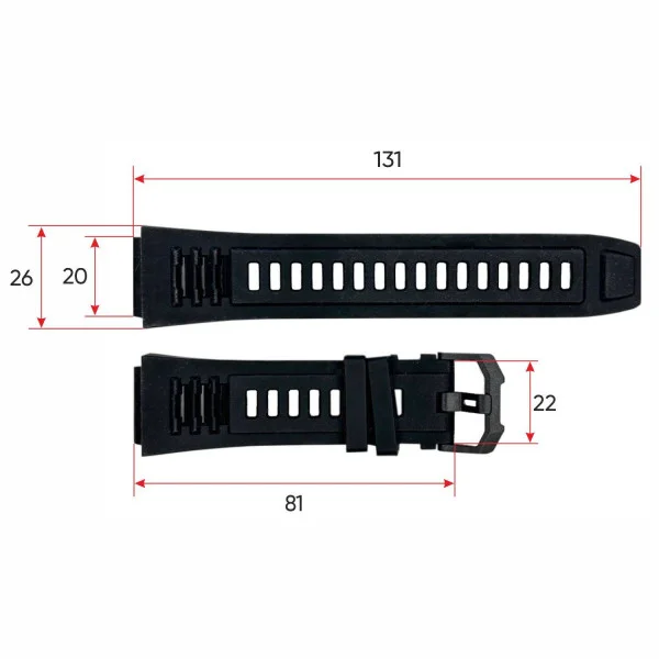Ремінець для смарт годинника АК45 Black фото 4