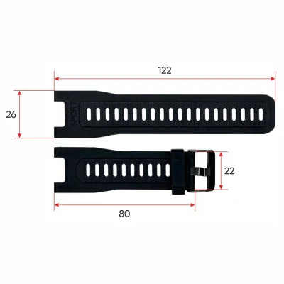Ремінець для смарт годинника Modfit ProTrainer GPS Black