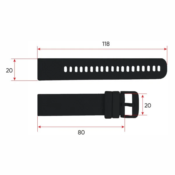 Ремінець для смарт годинника K26H Black фото 4