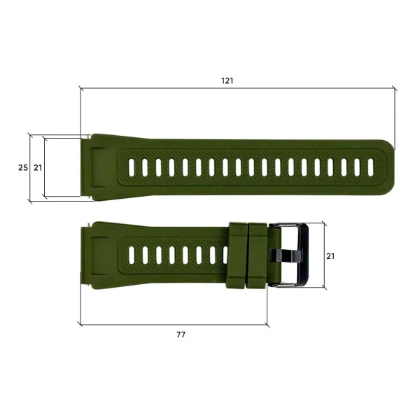 Ремінець для смарт годинника K22 Army Green фото 4