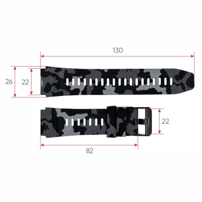 Ремінець для смарт годинника K59 Camo Grey
