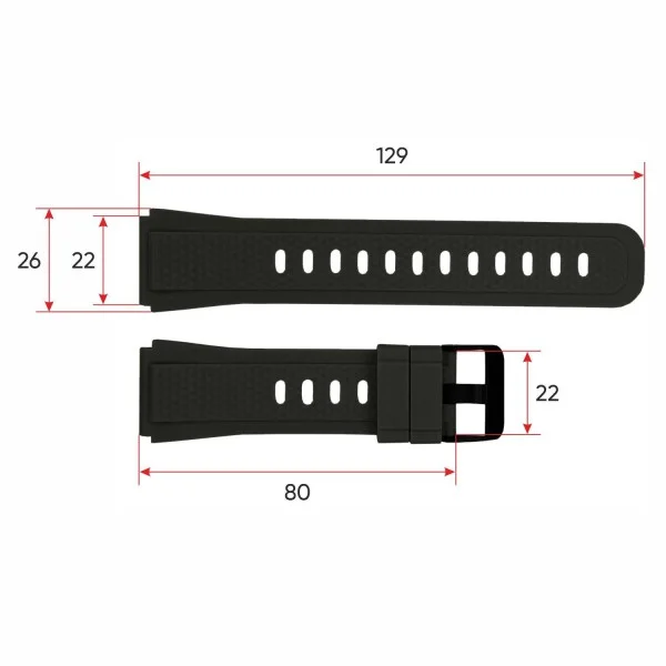 Ремінець для смарт годинника Modfit Shockwave Black фото 4