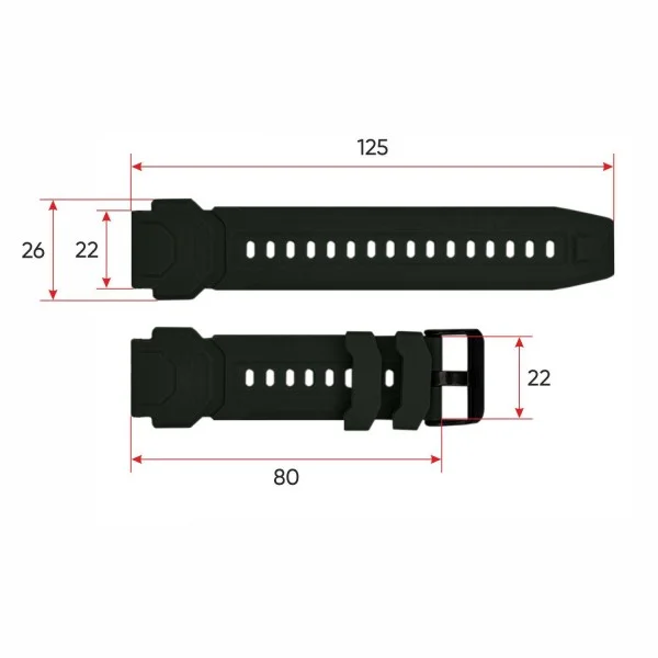 Ремінець для смарт годинника C20 Black фото 4