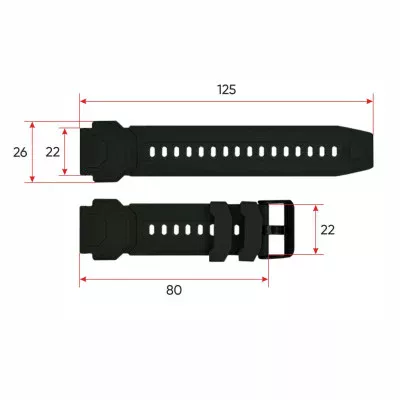 Ремінець для смарт годинника Modfit Warrior Black