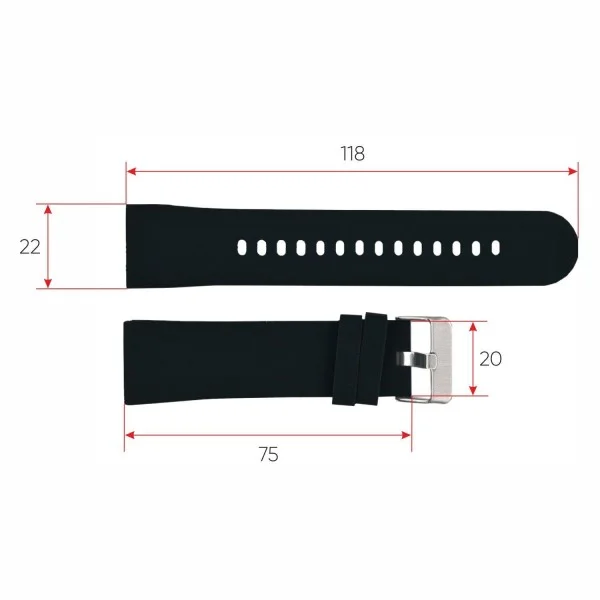 Ремінець для смарт годинника ZL02D Black фото 4