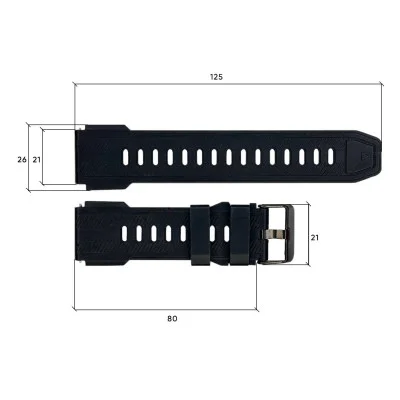 Ремінець для смарт годинника C25 Black