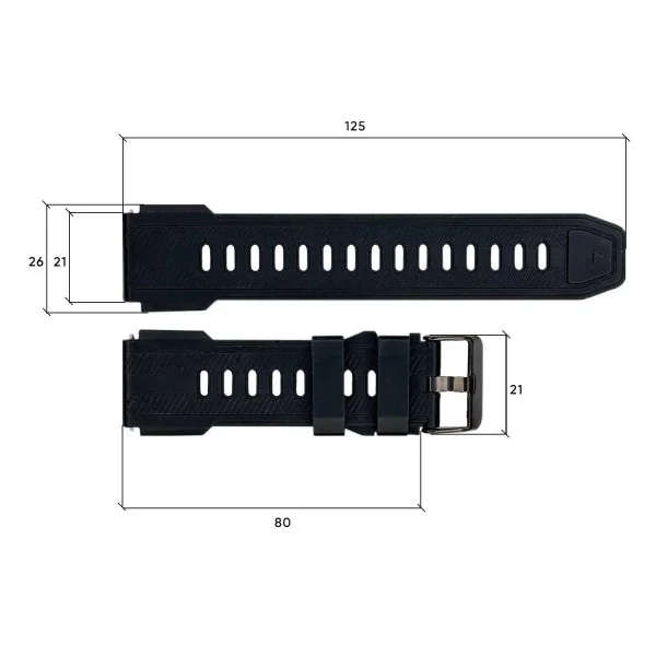 Ремешок для смарт часов C25 Black фото 4