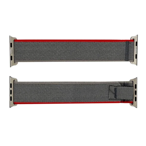 Нейлоновий ремінець 42/44/45/49 мм Grey-Red фото 1