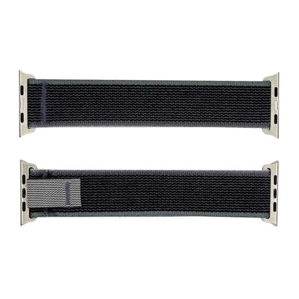 Нейлоновий ремінець 42/44/45/49 мм Black-Green-Violet фото 1
