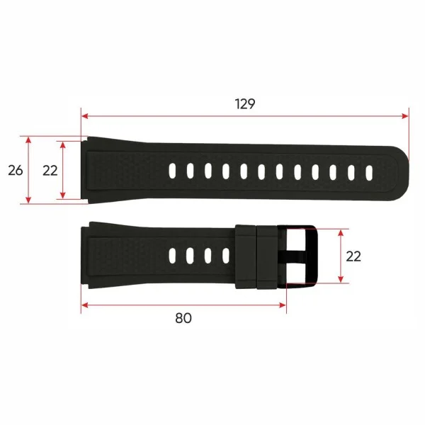 Ремешок для смарт часов K28H Black фото 4