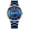Чоловічий годинник Curren 8385 Blue-Gold фото 2
