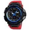 Чоловічий годинник Skmei 1343 Black-Blue-Red Wristband фото 2