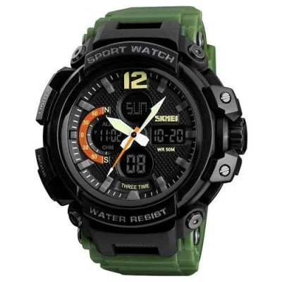 Чоловічий годинник Skmei 1343 Black-Militari Wristband