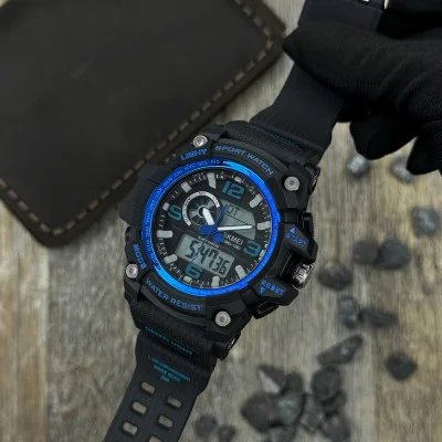 Чоловічий годинник Skmei 1283 Black-Blue.