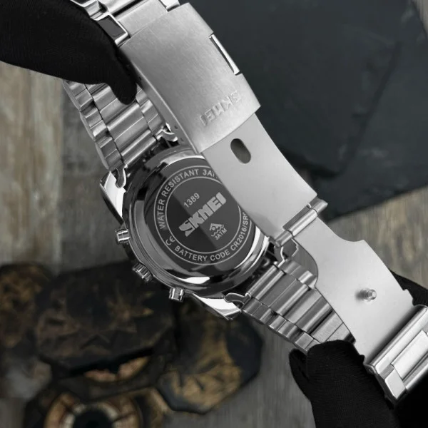 Чоловічий годинник Skmei 1389SI Silver-Black-Silver фото 9