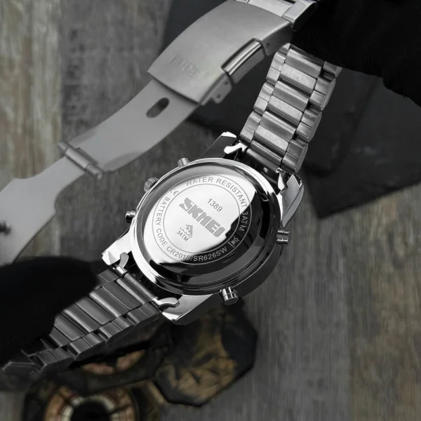 Чоловічий годинник Skmei 1389SI Silver-Black-Silver фото 8
