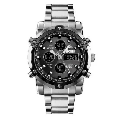 Чоловічий годинник Skmei 1389SIBK Silver-Black-Black