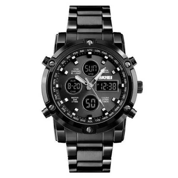 Чоловічий годинник Skmei 1389BK All Black фото 1