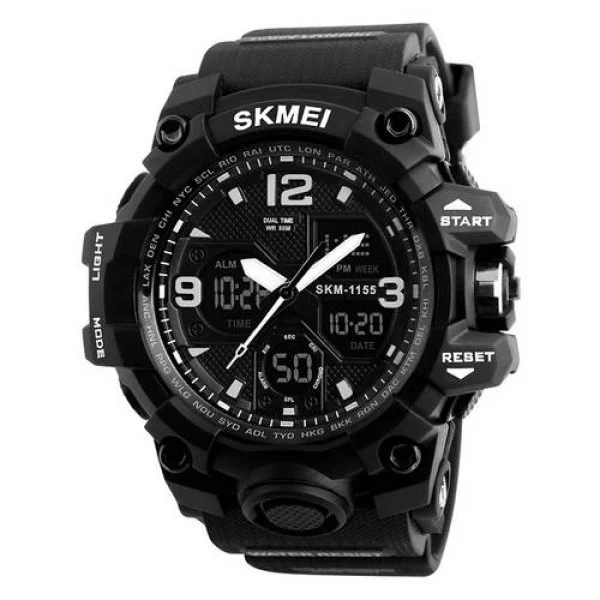 Чоловічий годинник Skmei 1155 Black фото 1