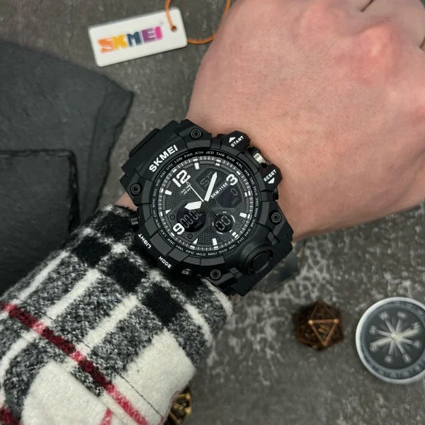 Чоловічий годинник Skmei 1155 Black фото 3