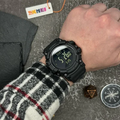 Чоловічий годинник Skmei 1358 Black Smart Watch Compass