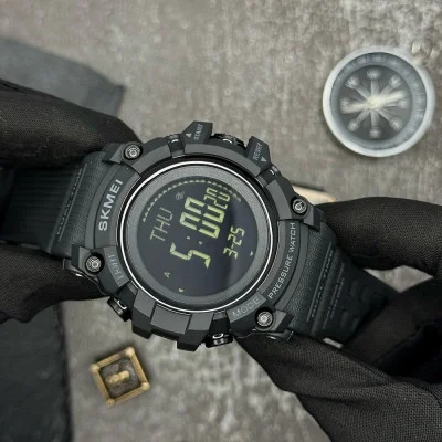 Чоловічий годинник Skmei 1358 Black Smart Watch Compass