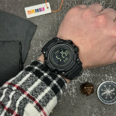 Чоловічий годинник Skmei 1358 Black Smart Watch Compass