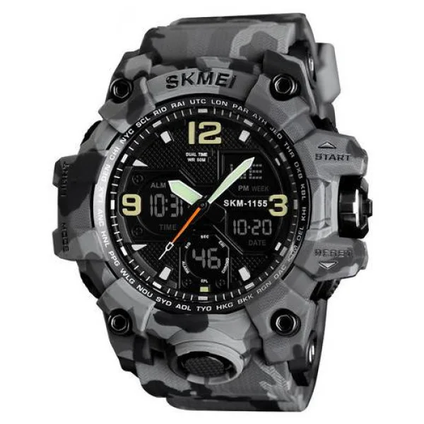 Мужские часы Skmei 1155B Military Gray фото 1
