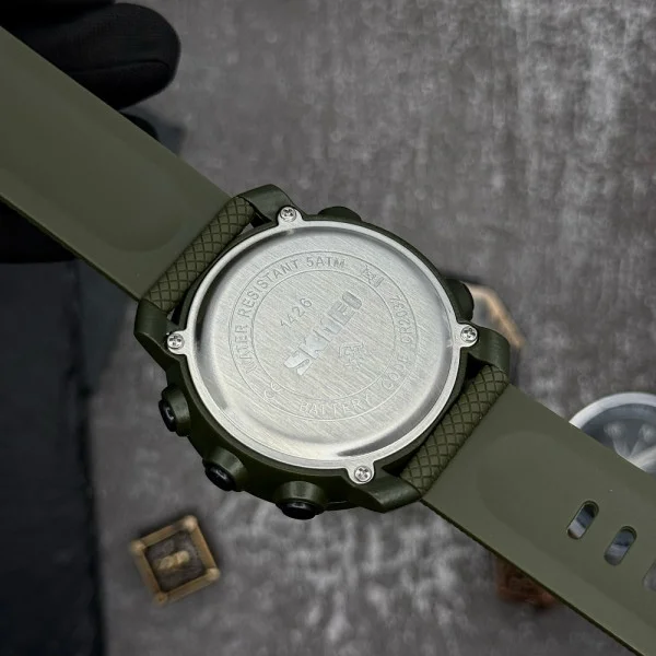 Чоловічий годинник Skmei 1426AGWT Army Green-White фото 8