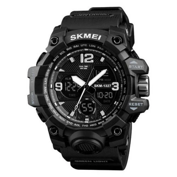 Чоловічий годинник Skmei 1327BK All Black фото 1
