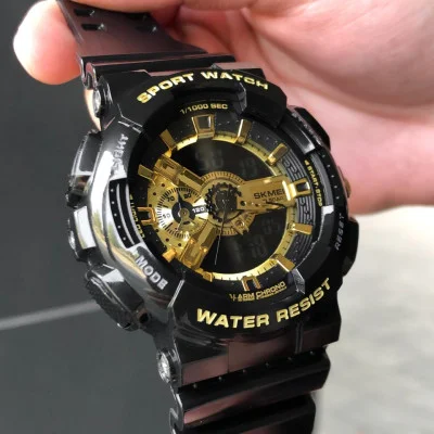 Чоловічий годинник Skmei 1688 Black-Gold