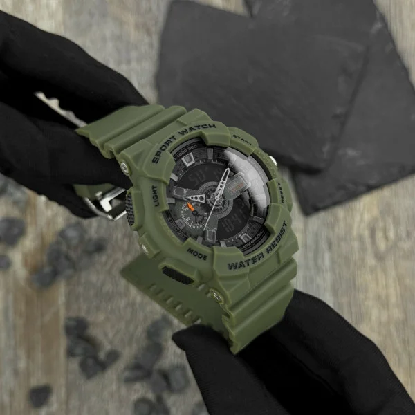 Чоловічий годинник Skmei 1688AG Army Green. фото 10