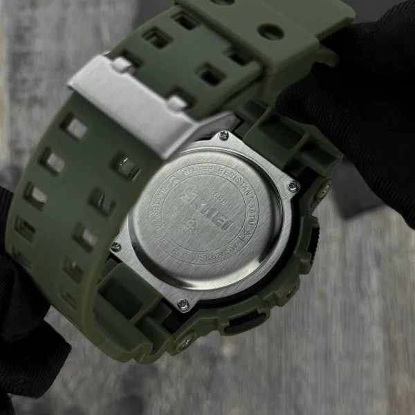 Чоловічий годинник Skmei 1688AG Army Green. фото 11