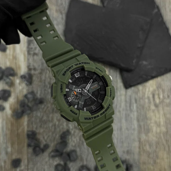 Чоловічий годинник Skmei 1688AG Army Green. фото 8