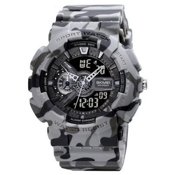 Чоловічий годинник Skmei 1688CMGY Camo Gray. фото 1