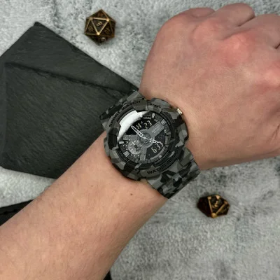 Чоловічий годинник Skmei 1688CMGY Camo Gray.