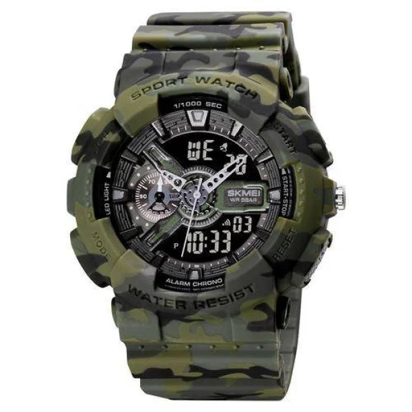 Чоловічий годинник Skmei 1688 Green-Black Military фото 1