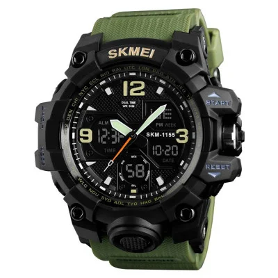 Чоловічий годинник Skmei 1155 Black-Military