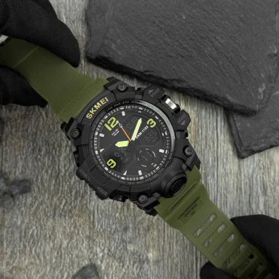 Чоловічий годинник Skmei 1155 Black-Military