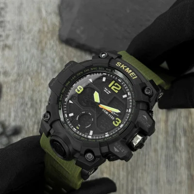 Чоловічий годинник Skmei 1155 Black-Military