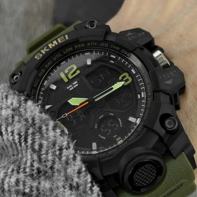 Чоловічий годинник Skmei 1155 Black-Military