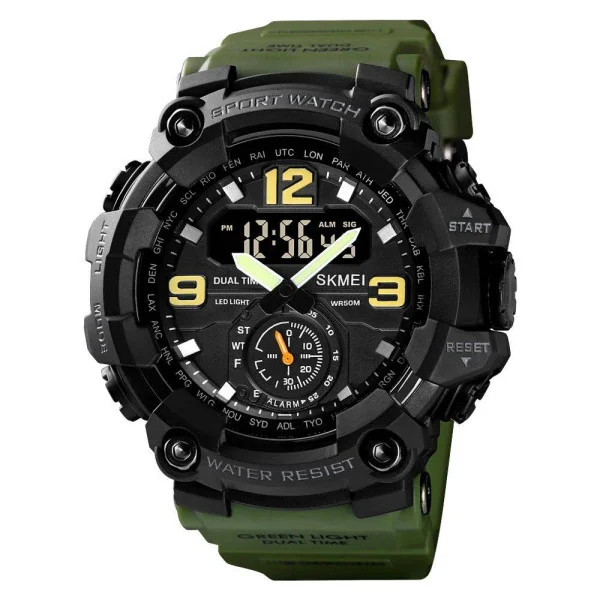 Мужские часы Skmei 1637AG Army Green фото 1