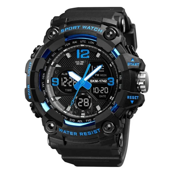 Мужские часы Skmei 1742 Black-Blue фото 1
