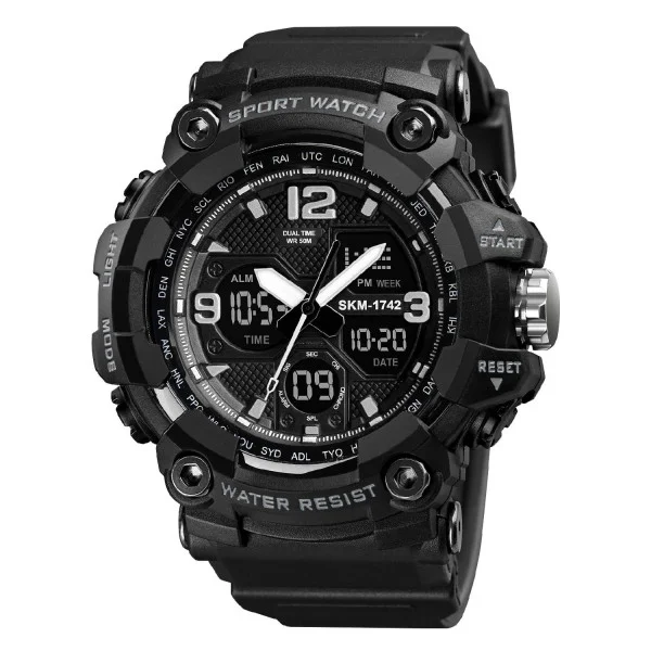 Чоловічий годинник Skmei 1742 Black фото 1