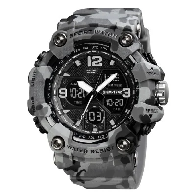 Мужские часы Skmei 1742 Gray Military.