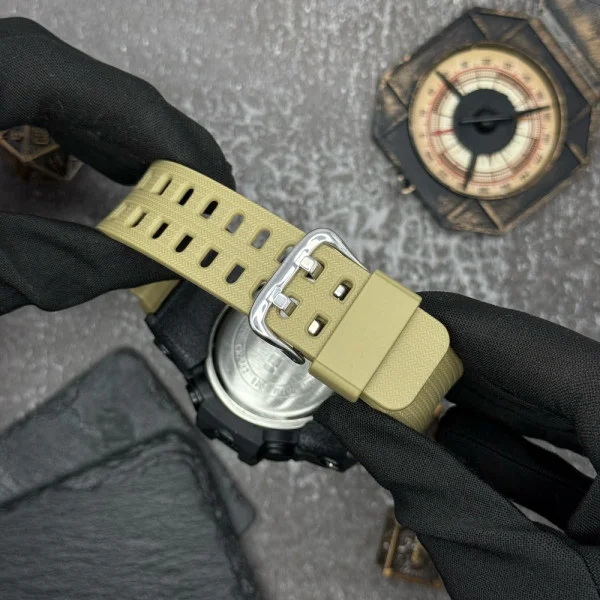 Чоловічий годинник Skmei 1384 Black-Khaki Wrisband фото 6