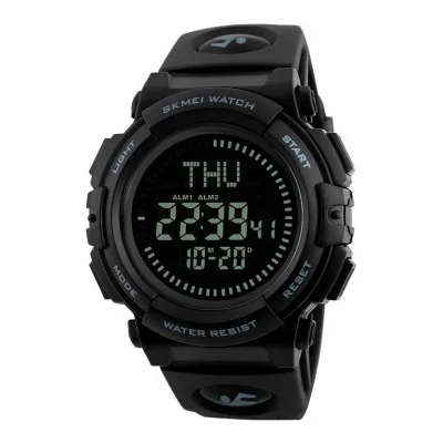 Чоловічий годинник Skmei 1290BK All Black Smart Watch + Compass